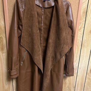Women's Brown polyester  Coat